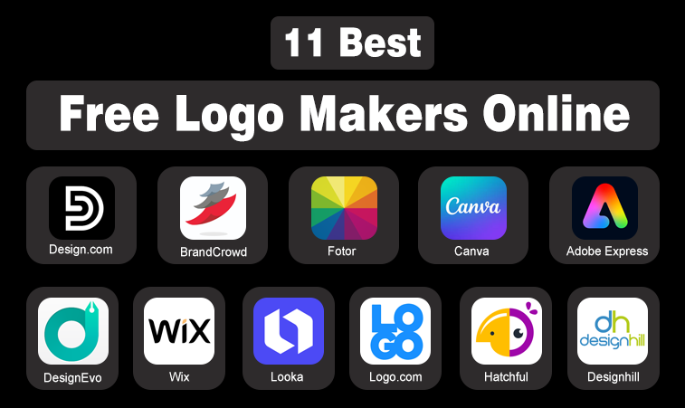 Logos of 11 Best Free Logo Makers Online