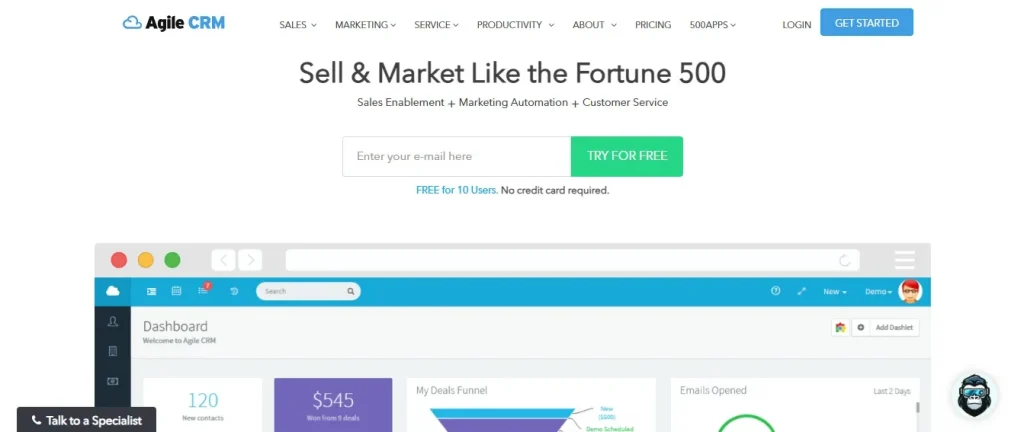 Agile CRM - Built for Marketing-Driven Agencies