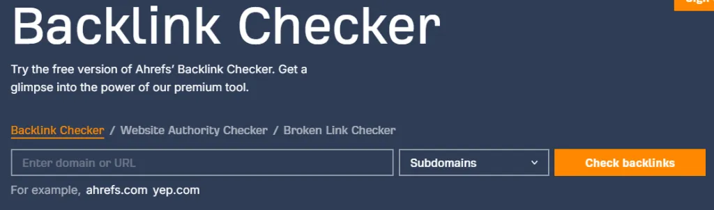 Ahrefs Backlink Analysis
