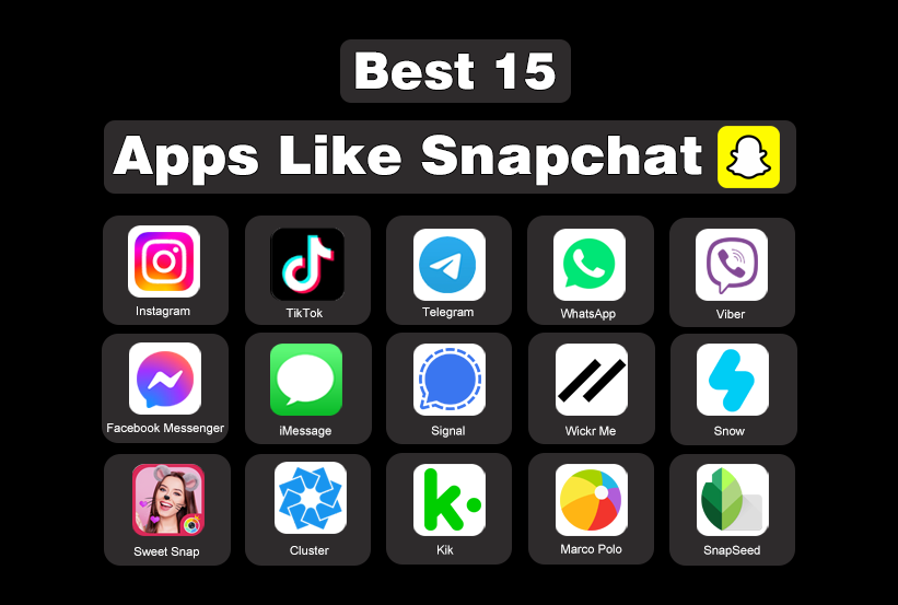 Best 15 Apps like Snapchat