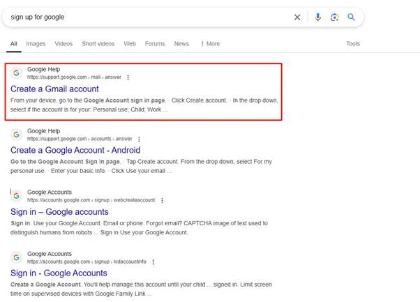 Create a Gmail Account