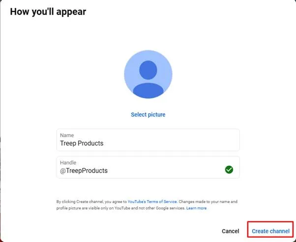 Create channel