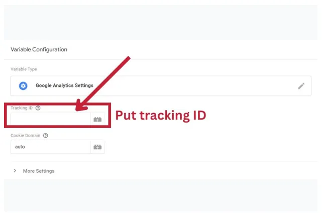 Google Analytics tracking ID