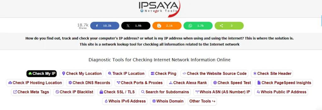IPSaya official website