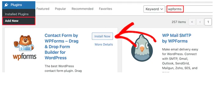 Install Now” button
