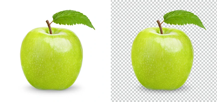 JPG vs PNG - A picture of apple for comparing the quality of two different image formats JPG vs PNG