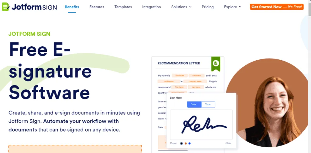 Jotform Sign