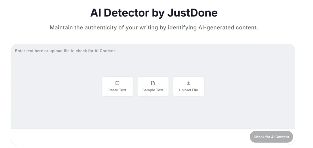 JustDone – AI Detection and Humanizing