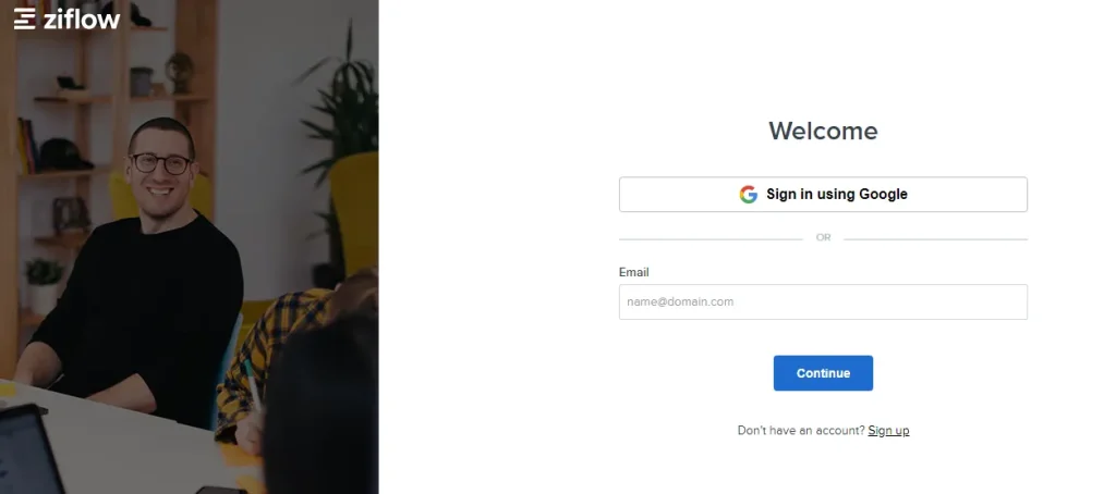 Ziflow Login Page