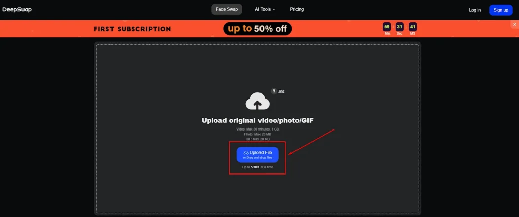 Now, select “Upload File