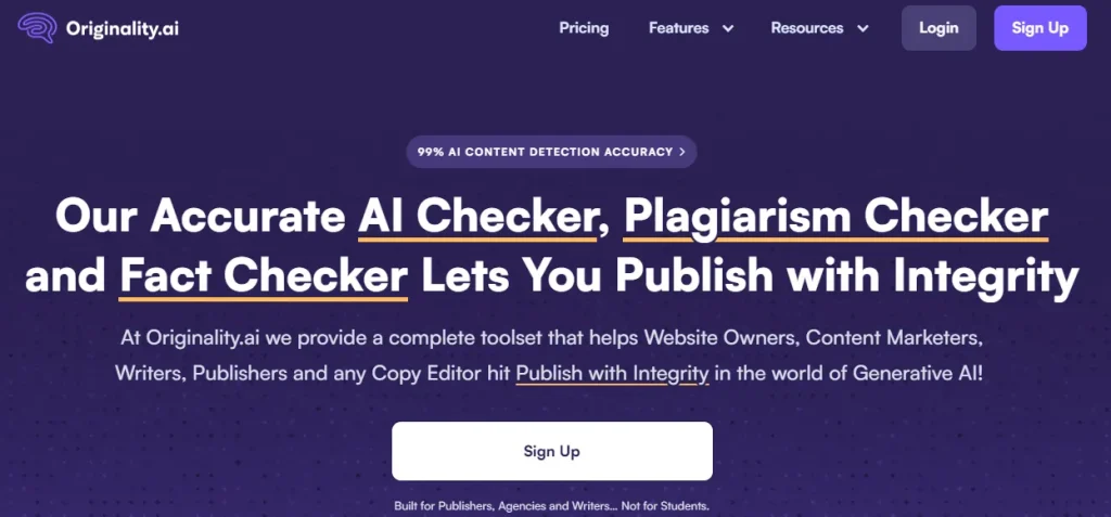 Originality.AI screenshot 