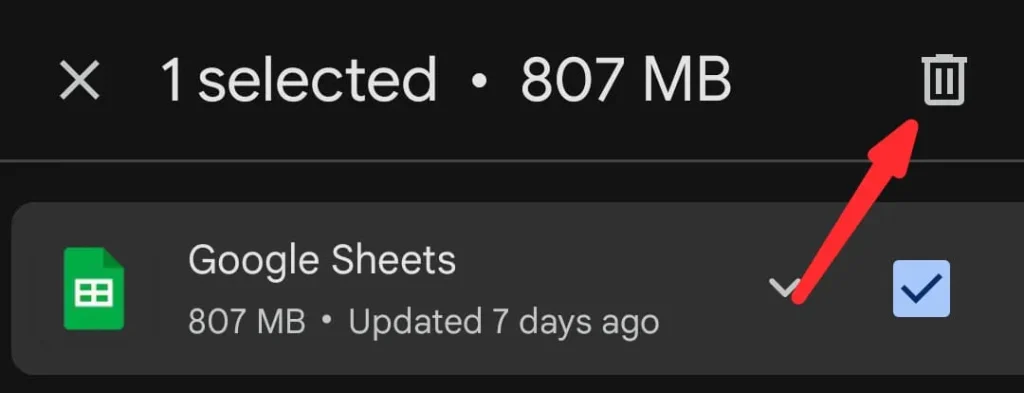 Press the Delete icon