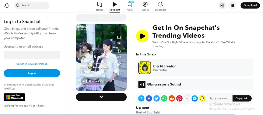 Snapchat Spotlight