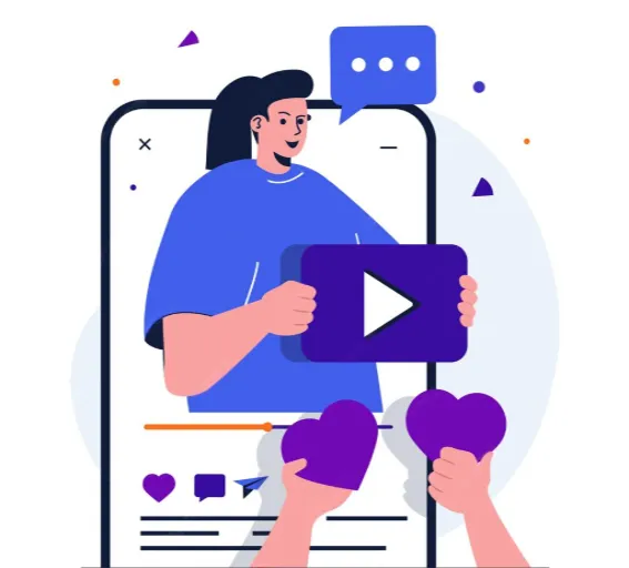 Social media video vector