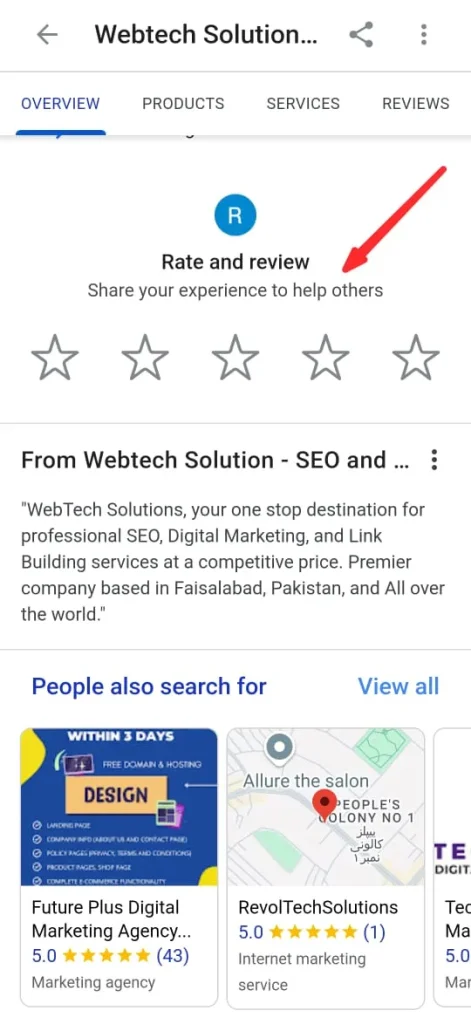Tap on “Reviews”