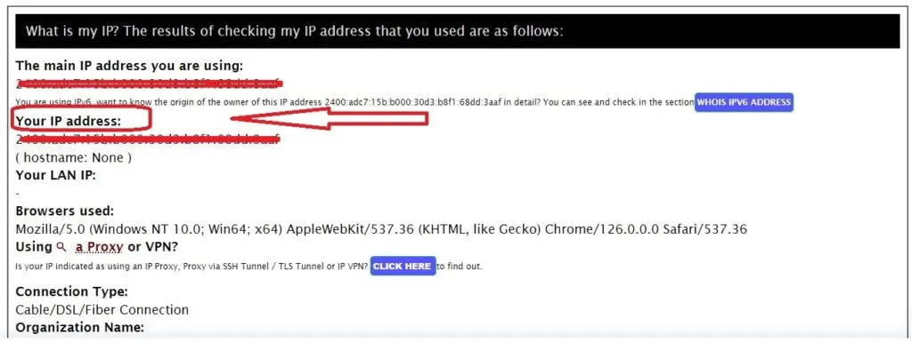 Your IP address is