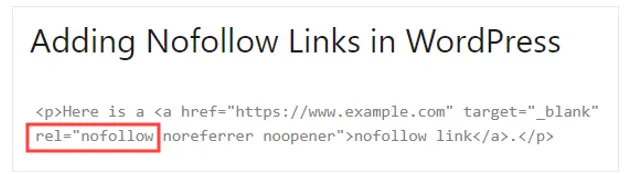 add the rel="nofollow"