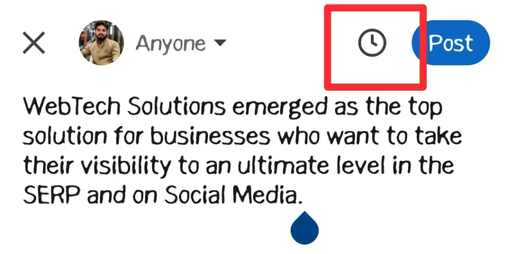 click on the small clock icon
