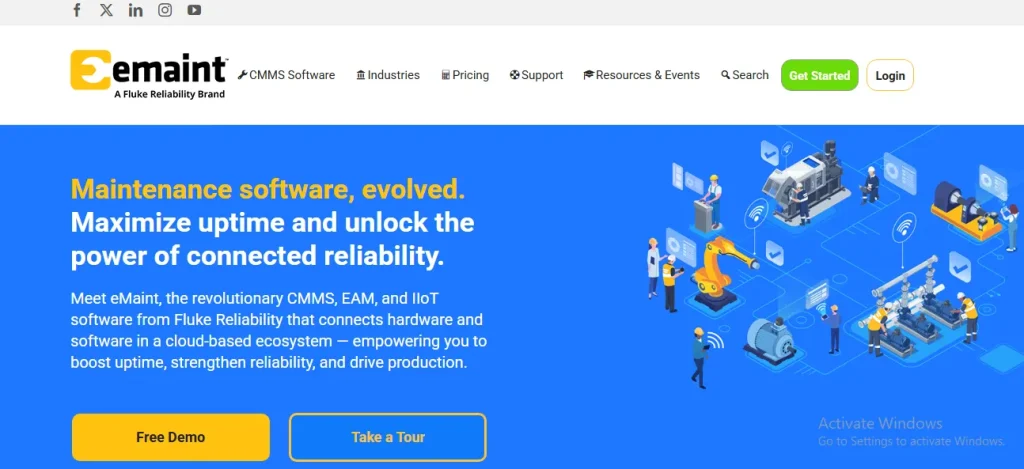 eMaint (by Fluke) - Flexible Maintenance Control