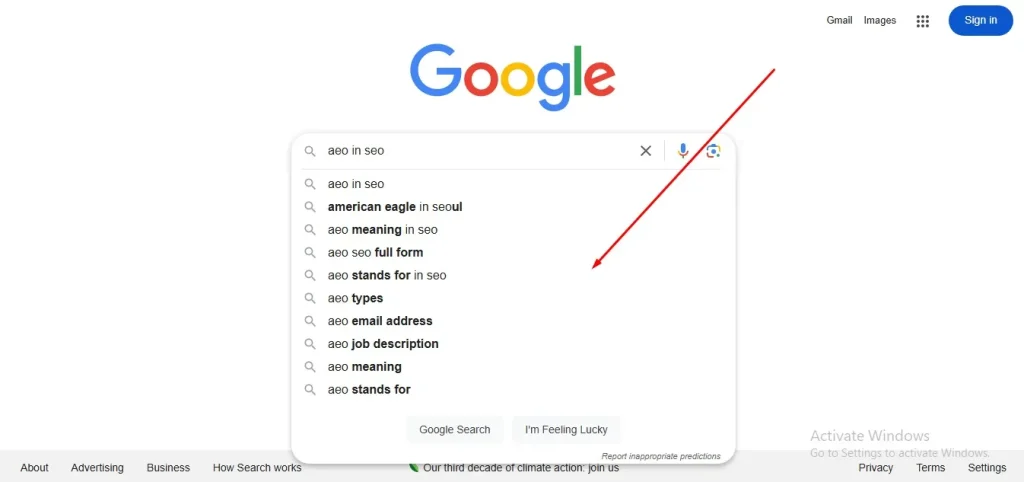 google autocomplete suggestions