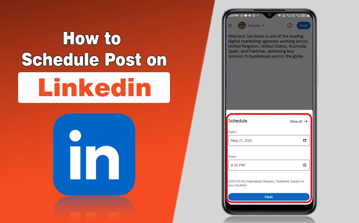 how to schedule post on linkedin