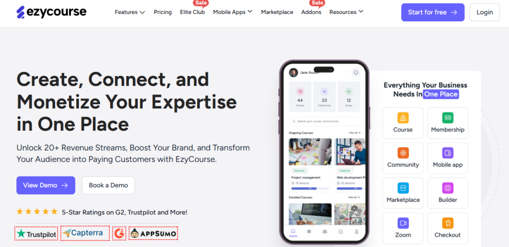 EzyCourse – Best for Online Course Creators