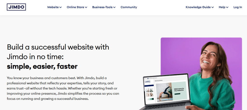 Jimdo – Best for Beginners