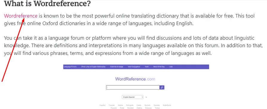 link that you want to analyze