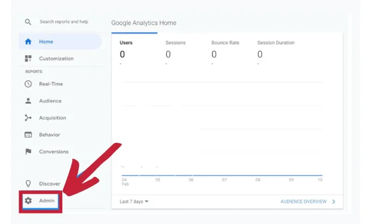 Main dashboard's lower left corner