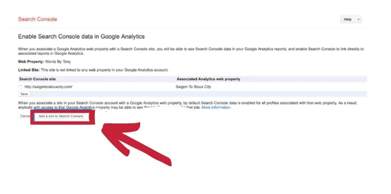 New website to the Google Search Console