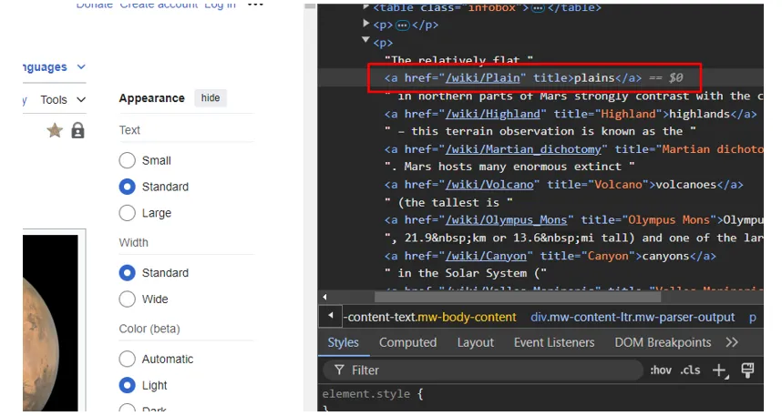 highlighted part looks like a normal link