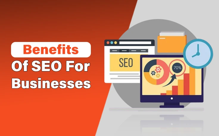 Business growth illustration showing SEO, Google AI Overviews, AEO, GEO, Digital PR, and organic traffic benefits.