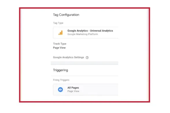 Your new tag setup - Finally, your new tag setup should look like this: