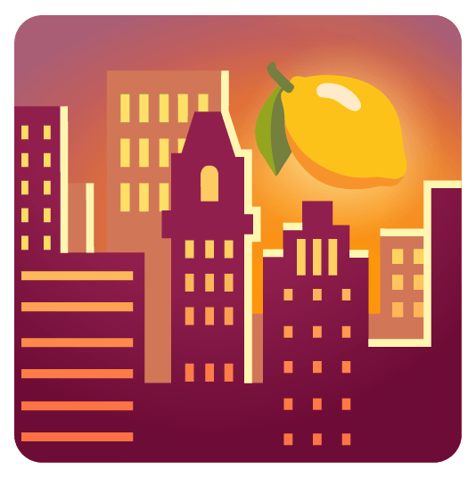 city sunrise lemon