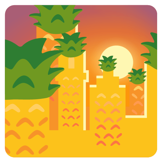 city sunrise pineapple