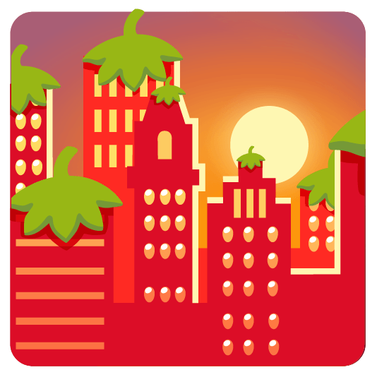 city sunrise strawberry