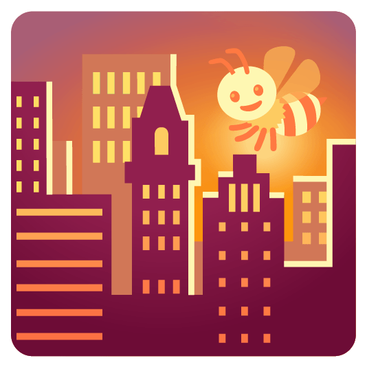 city sunrise bee