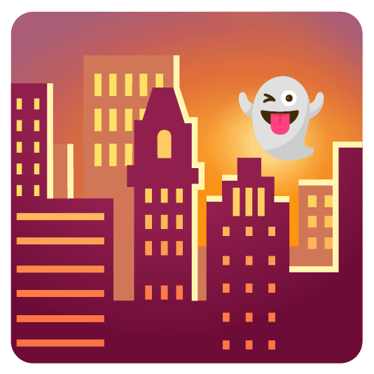 city sunrise ghost