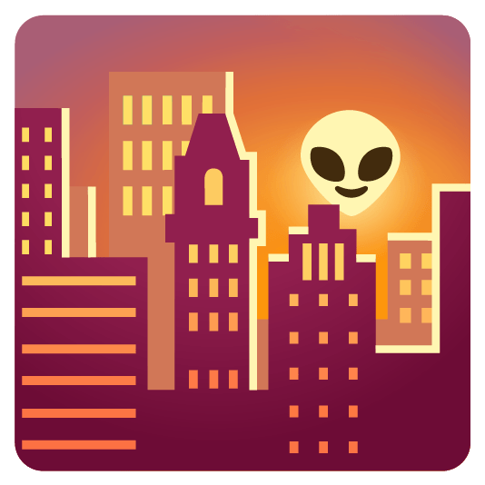 city sunrise alien