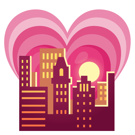 city sunrise heartpulse