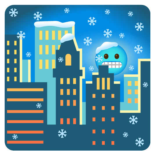 city sunrise cold face