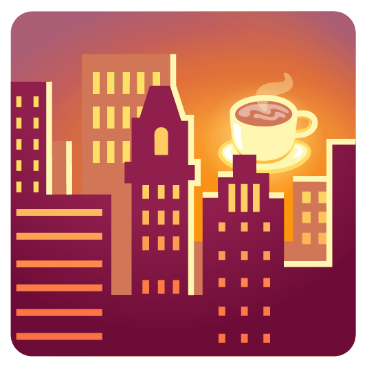 city sunrise coffee