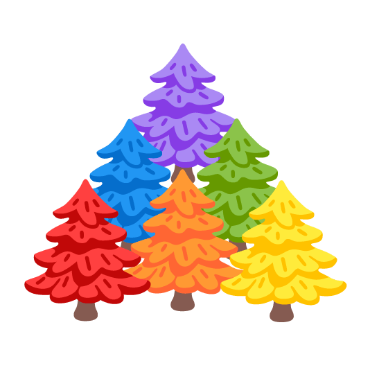 rainbow evergreen tree