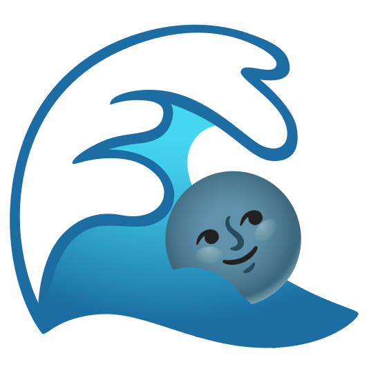 ocean new moon with face