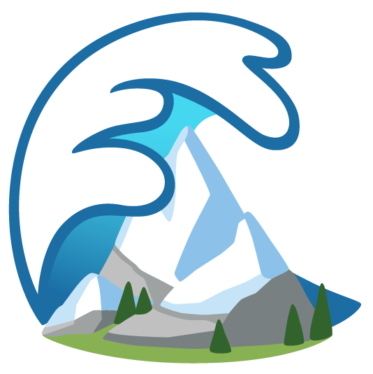 ocean snow capped mountain