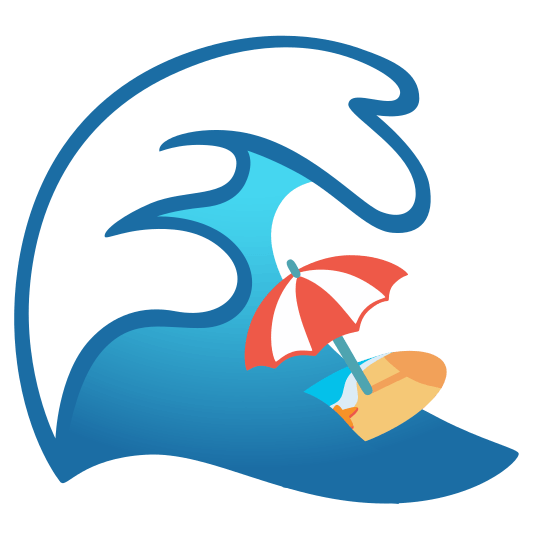 ocean beach with umbrella