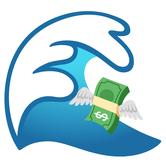 ocean money with wings