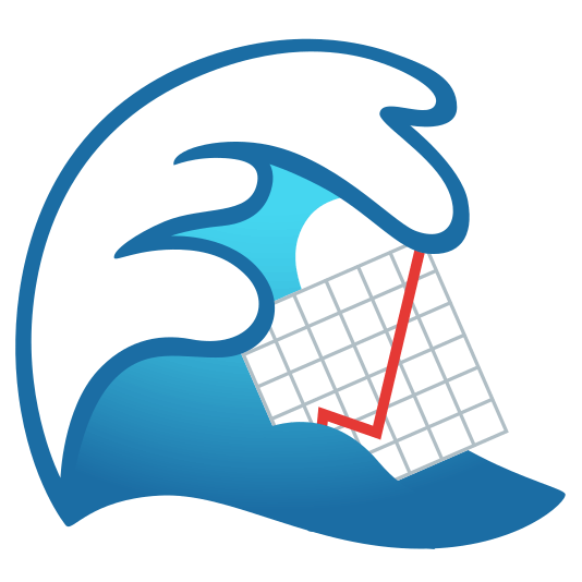 ocean chart with upwards trend