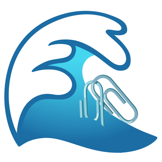 ocean linked paperclips