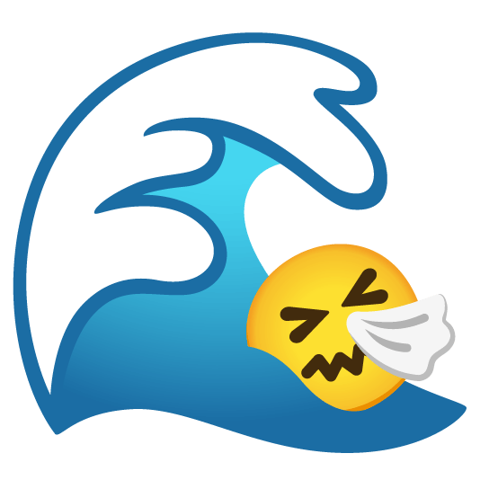ocean sneezing face